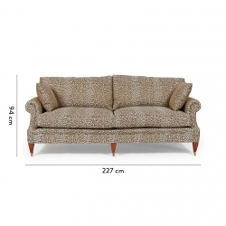 Clive elegancka sofa w tkaninie panterka