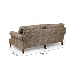 Clive elegancka sofa w tkaninie panterka