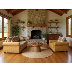 Fotel English Rose – wygodny fotel w stylu angielskim z klasycznymi podłokietnikami i poduszką w kratę