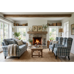 Fotel Harry w stylu cottage z wysokim oparciem