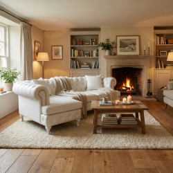 Biała kanapa narożna Sara 150x250 cm