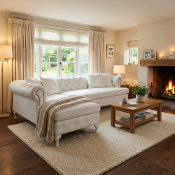 Zestaw 2 kanap w czekoladowej skórze naturalnej Sara 240 i 190