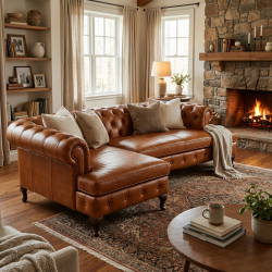 Chesterfield w butelkowej zieleni Sara 180