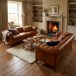 Burgundowa sofa chesterfield Sara 250x140