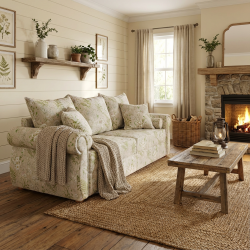 Angielska sofa z lnianym obiciem English Rose 240