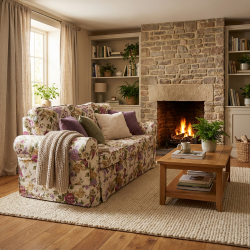 Flower 206 sofa klasyczna ze ściąganym pokrowcem 206 cm