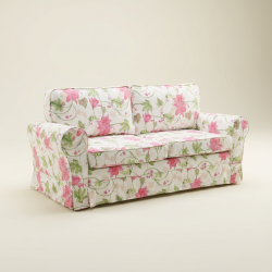 Flower 206 kwiatowa sofa ze ściąganym fartuchem i funkcją spania