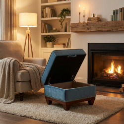 Lukrecja pufa na wymiar z pojemnikiem