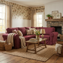 Narożnik Flower 200x200 zgrabny narożnik do salonu