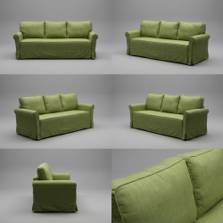 Sofa Flower 230 cm ze zdejmowanym pokrowcem