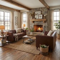 Zestaw 2 sof Donna 200 cm w skórze naturalnej