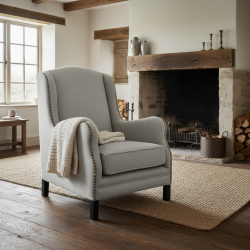 Alberto wąski fotel w skórze naturalnej