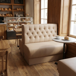 Luksusowa Loża Restauracyjna CHERRY – Elegancja Chesterfield w Systemie Modułowym