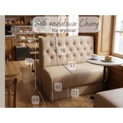 Loża Tapicerowana CHERRY 160 cm – Pikowana Sofa Chesterfield do Restauracji i Wnęk