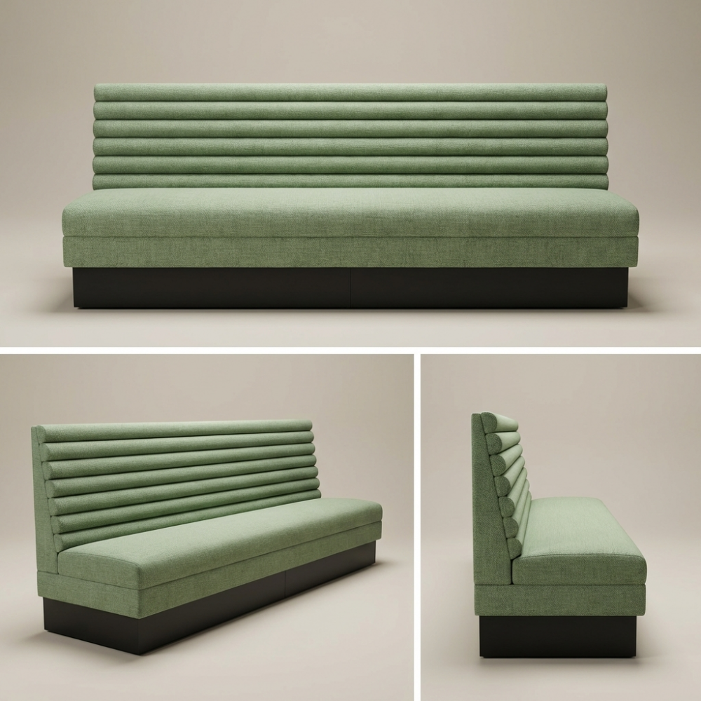 Duża Loża Tapicerowana CORN 250 cm – Designerska Sofa do Restauracji i Lobby | Na Wymiar