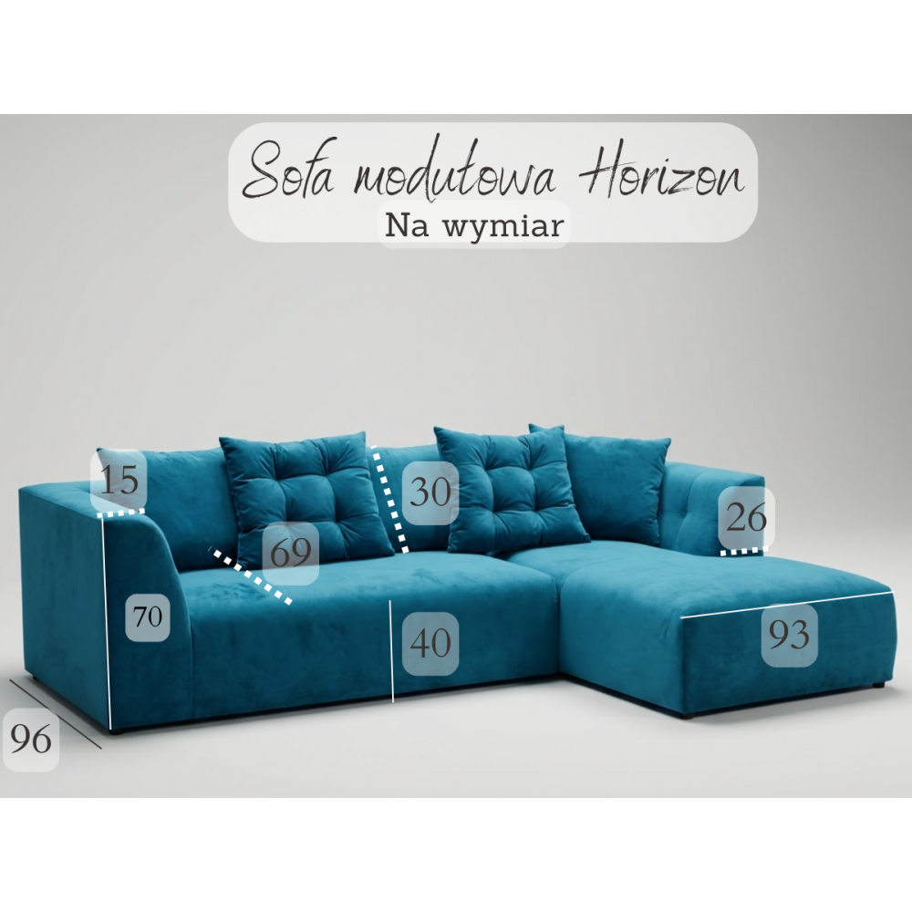 Zestaw Luksusowych Sof HORIZON 230 cm – Nowoczesny Komplet Wypoczynkowy w Stylu Soft-Loft