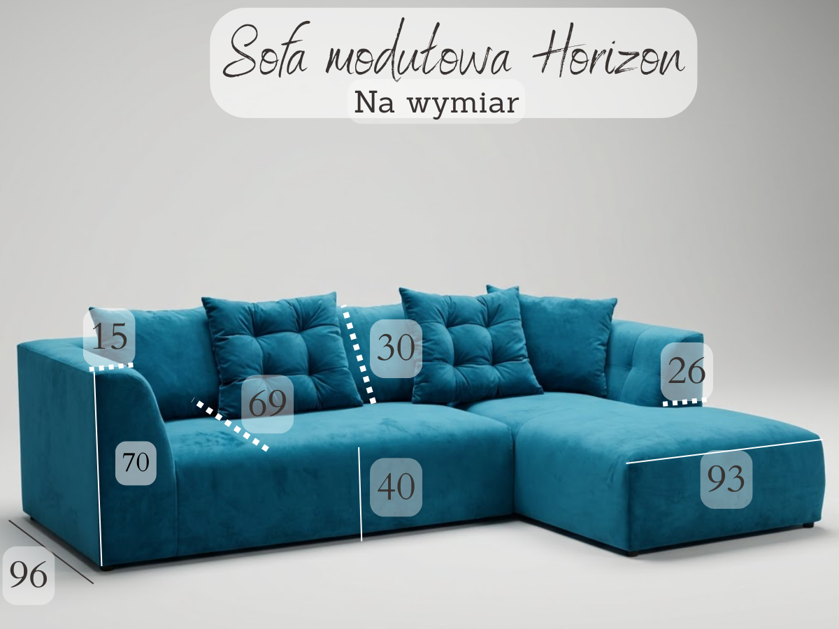 Zestaw Luksusowych Sof HORIZON 230 cm – Nowoczesny Komplet Wypoczynkowy ...