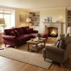 Sofa z szezlongiem Loana – elegancja w kolorze navy