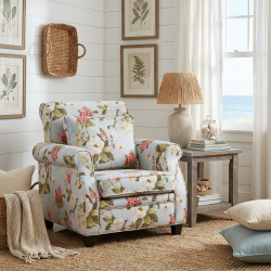 Fotel London w Kwiaty – Rozkwit Elegancji w Twoim Wnętrzu