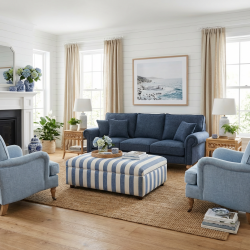 Sofa Loana 250 – elegancja w kolorze navy