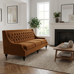 Wysoka i głęboka sofa z pikowanym oparciem kanapa Hammond