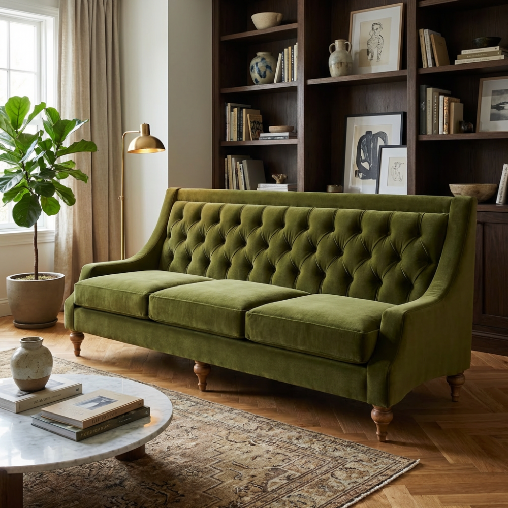 Sofa Hammond – Królewska Elegancja w Welurowym Wydaniu Sofa Hammond – Królewska Elegancja w Welurowym Wydaniu