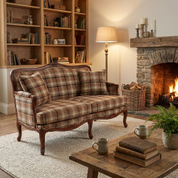 Sofa Cloe 140 – Elegancja w Stylu Ludwikowskim z Nutą Przytulności