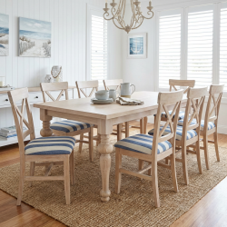 Stół dębowy Montreal 100x240 i krzesła Mary – Serce Twojej Jadalni