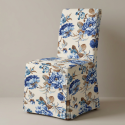 Stół dębowy Margo 100x250 i krzesła Adriatic 100% lnu – Szlachetność Natury w Twojej Jadalni