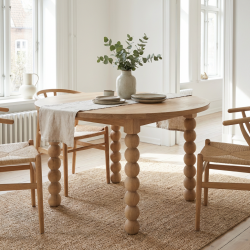 Okrągły stół dębowy Marra 120x120 cm – Artystyczna Dusza Twojej Jadalni