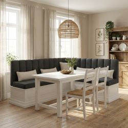 Narożnik do jadalni Kiwi 120x170 cm – Nowoczesna ława z pionowym przeszyciem