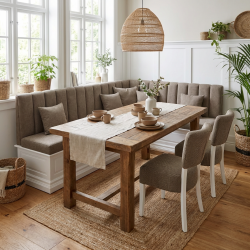 Narożnik do jadalni Kiwi 120x170 cm – Nowoczesna ława z pionowym przeszyciem
