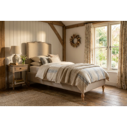 Łóżko Italy – Królewski Odpoczynek w Lnianej Oprawie