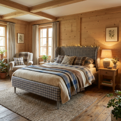 Frou Frou łóżko w kratę