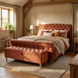 Królewski komplet wypoczynkowy – łóżko Chester ze skrzynią