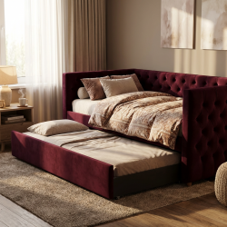 Łóżko Rubin 90 – królewska elegancja i sprytne rozwiązanie dla gości