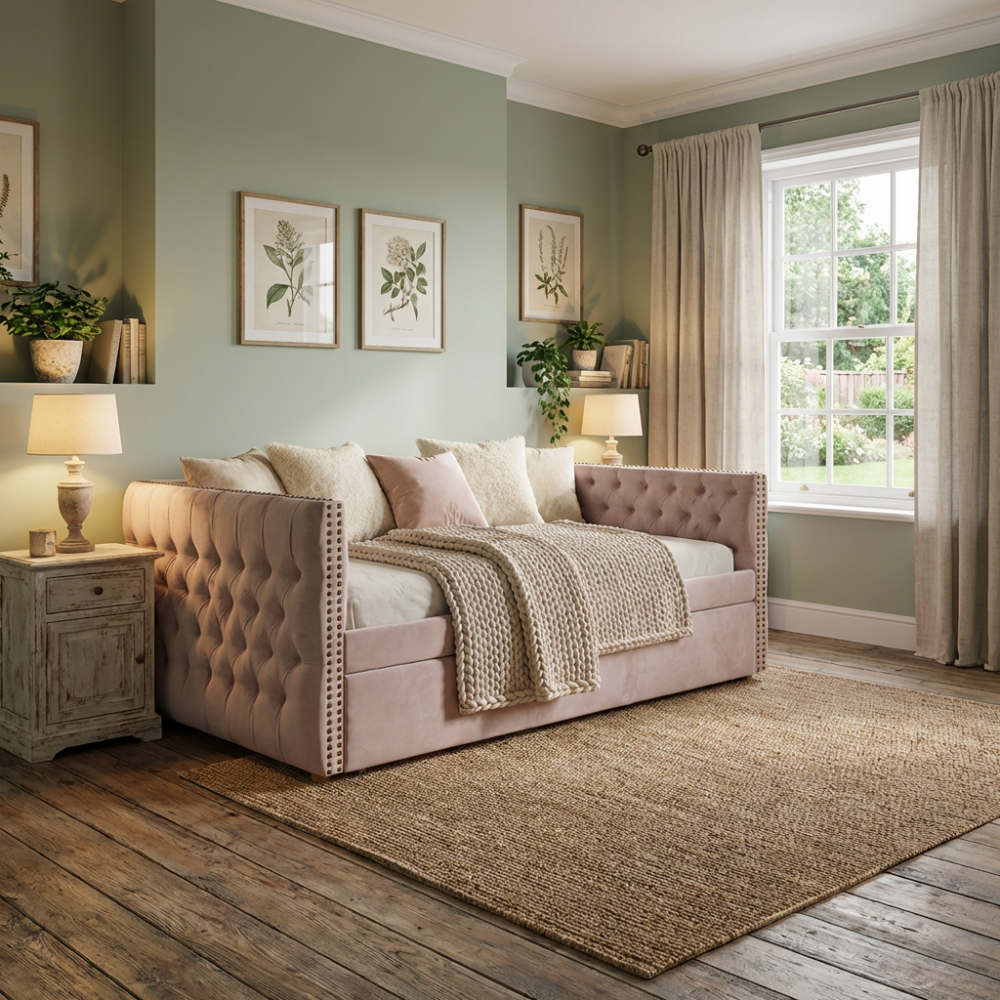 Łóżko Rubin 100 – funkcjonalność w ciepłym, rustykalnym wydaniu