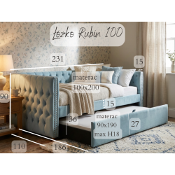 Łóżko Rubin 100 – funkcjonalność w ciepłym, rustykalnym wydaniu