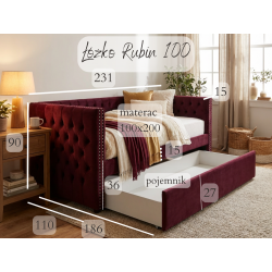 Łóżko Rubin – elegancja glamour i sprytny schowek w jednym