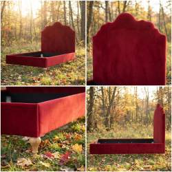 Łóżko Romantico – sielska elegancja w kratkę