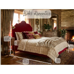 Łóżko Romantico – sielska elegancja w kratkę