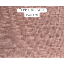 Terra 09 Rose – szlachetny zgaszony róż w 100% naturalnym lnie