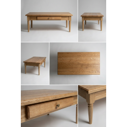 Stolik kawowy Rustic – autentyczne piękno litego dębu