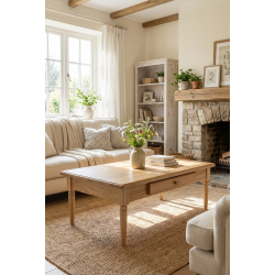 Stolik kawowy Rustic – autentyczne piękno litego dębu