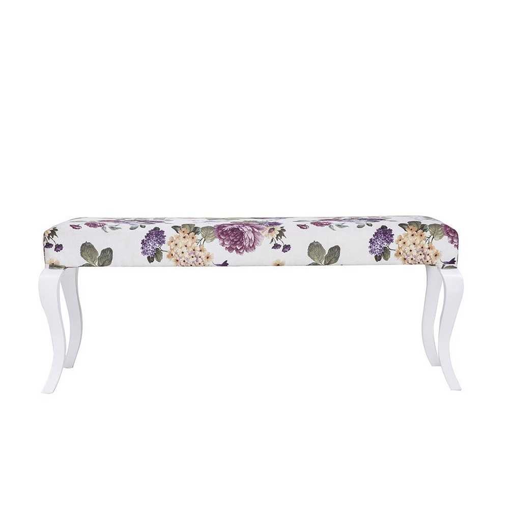 Swan - ławeczka ludwikowska w kwiaty Swan - ławeczka ludwikowska w kwiaty