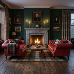 Ekskluzywny fotel z naturalnej skóry Archibald – pikowany fotel klubowy chesterfield koniak