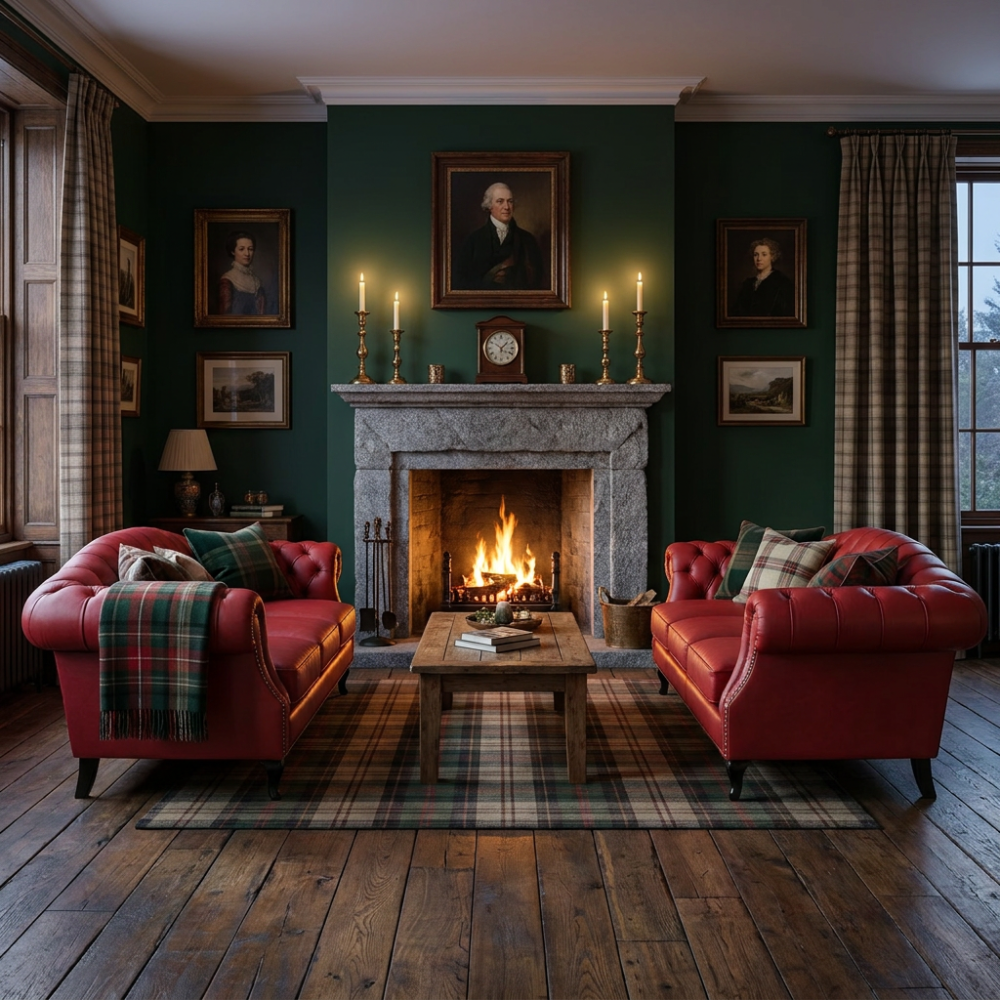 Ekskluzywny fotel z naturalnej skóry Archibald – pikowany fotel klubowy chesterfield koniak