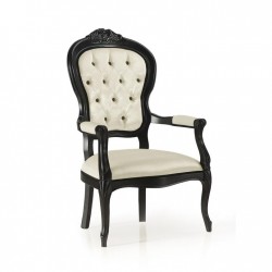 Cresta wygodny fotel pikowany w stylu Ludwika XIV
