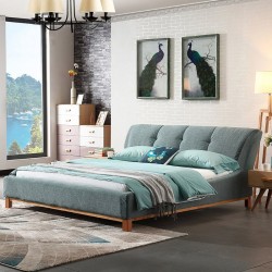 Sonata - drewniane łóżko tapicerowane