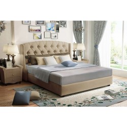 Accio - pikowane łóżko wysoki zagłówek